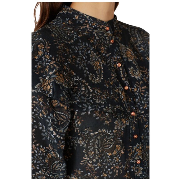 NICHOLAS Elsie Paisley Long Sleeve Ruffle Floral Mini Dress Size 2 ($475) - Picture 9 of 15